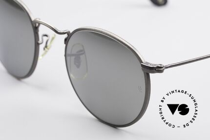 Ray Ban Round Metal 47 Mirrored B&L USA Sunglasses, unworn Bausch&Lomb sunglasses + an old B&L case, Made for Men and Women