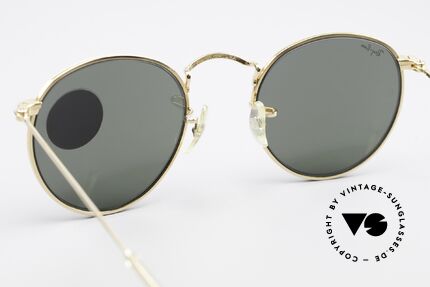Ray Ban Round Metal 47 Small Round B&L Sunglasses, orig. name: Small Round Metal, W1573, 47mm, G-15, Made for Men and Women