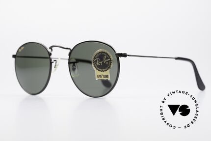 Ray Ban Round Metal 47 Small Round USA Sunglasses, legendary B&L mineral lenses (100% UV protection), Made for Men and Women