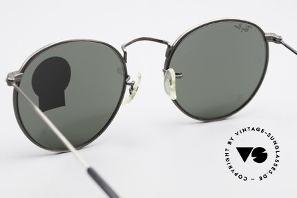 Ray Ban Round Metal 49 Round Vintage Sunglasses USA, NO RETRO EYEWEAR, but a rare old 1980's Original!, Made for Men and Women