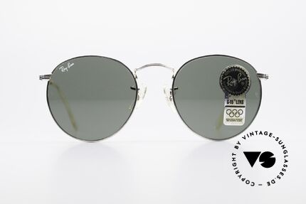 Ray Ban Round Metal 49 Round Ray-Ban Sunglasses USA, legendary B&L mineral lenses (100% UV protection), Made for Men and Women