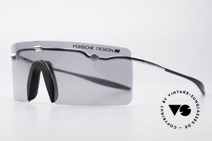 Porsche 5693 F09 Flat Shades Silver Mirrored, ingenious flat & compact, when folded (fits every pocket), Made for Men