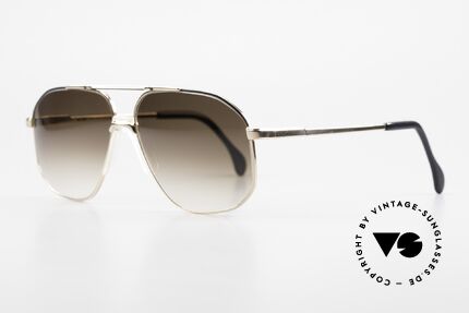 Zeiss 5906 Old 80's Quality Aviator Shades, new brown-gradient CR39 UVA/B400 plastic lenses, Made for Men