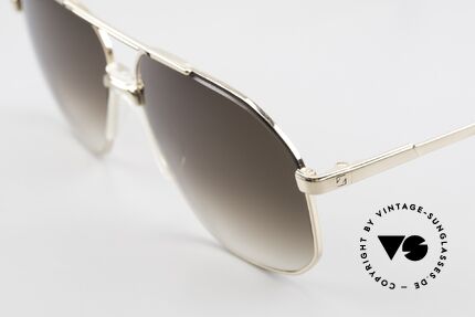 Zeiss 5906 Old 80's Quality Aviator Shades, classic masculine frame design: gold-black finish, Made for Men