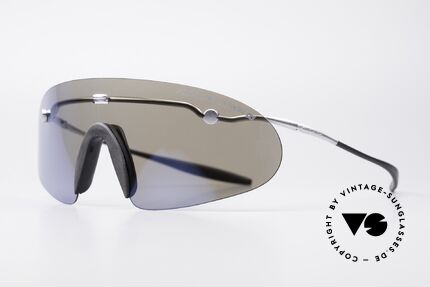 Porsche 5692 F09 Flat Shades Blue Mirrored, ingenious flat & compact, when folded (fits every pocket), Made for Men
