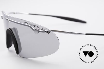 Porsche 5692 F09 Flat Shades Silver Large, with a slightly silver MIRRORED lens = "panorama view", Made for Men