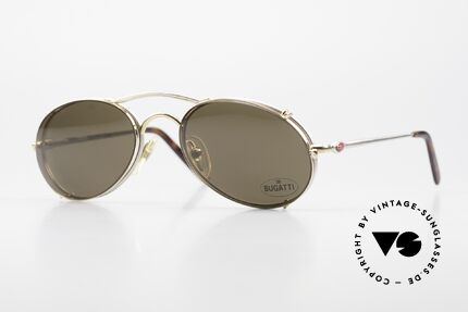 Bugatti 23439 Vintage Glasses With Clip On Details