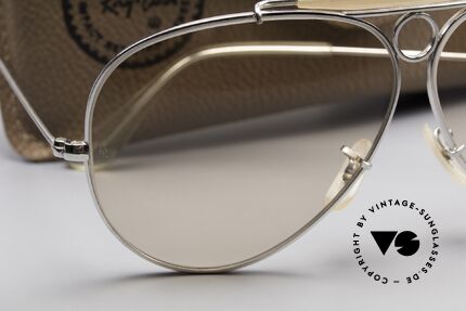 Ray Ban Shooter Gold Filled & Changeable Lens, gray changeable B&L lenses darken automatically, Made for Men