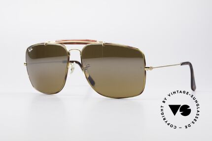 Ray Ban Explorer Large Tortuga Frame Brown Mirrored, old 80's Ray-Ban USA B&L vintage sunglasses, Made for Men