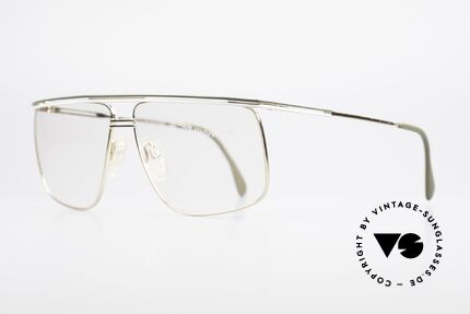 Neostyle Jet 22 80's Men's Eyeglass-Frame, subtle frame coloring in green, white & gold, Made for Men