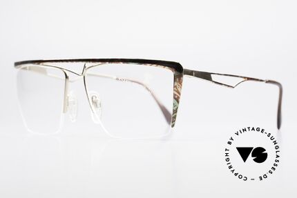Neostyle Jet 201 Vintage 80's Nylor Frame, premium finish: brown-green marbled patterned, Made for Men and Women