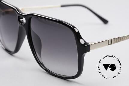 Dunhill 6074 80's Vintage Men's Sunglasses, typically 1980's design with double bridge (+ orig. case), Made for Men