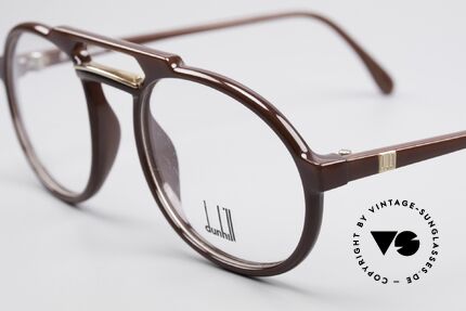 Dunhill 6114 Oval Round Vintage Frame 90s, manly british design from the 90's - auburn colored, Made for Men