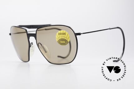 Zeiss 9911 Sport Vintage Sunglasses 80's, brown CR39 lenses (for 100% UV) and sports temples, Made for Men