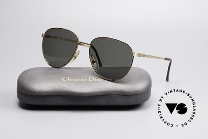 Christian Dior 2754 Round Panto Vintage Shades, dark green CR39 sun lenses for 100% UV protection, Made for Men and Women