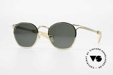 Jean Paul Gaultier 56-0175 Designer Panto Sunglasses, monolithic vintage designer sunglasses by Gaultier, Made for Men and Women