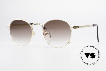 Jean Paul Gaultier 55-1178 Gold Plated Panto Sunglasses, precious designer sunglasses by Jean P. Gaultier, Made for Men and Women