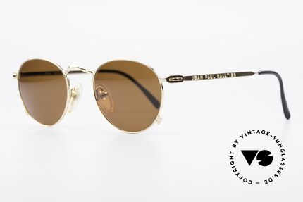 Jean Paul Gaultier 55-0176 Panto Sunglasses Gold Plated, classic 'panto style' with brown lenses; 100% UV, Made for Men and Women