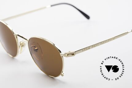 Jean Paul Gaultier 55-0176 Panto Sunglasses Gold Plated, new old stock (like all our RARE designer shades), Made for Men and Women