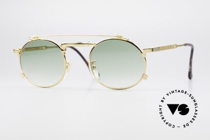 Chai No4 Round Gold Plated Tap Sunglasses, rare, extraordinary VINTAGE sunglasses by CHAI, Made for Men and Women