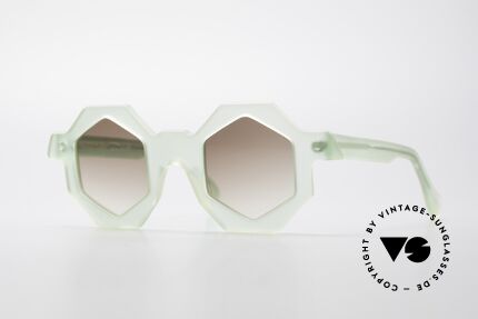 Alain Mikli 0157 / 938 Hexagonal 80's Sunglasses, multi-angular designer sunglasses by Alain Mikli, Made for Women