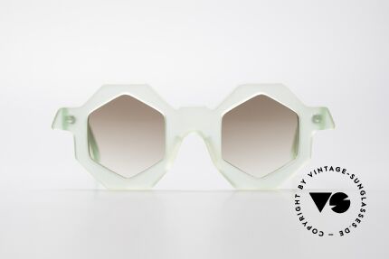 Alain Mikli 0157 / 938 Hexagonal 80's Sunglasses, hexagonal lens shape - just fancy & truly unique!, Made for Women