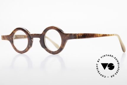 Proksch's P218 Buffalo Horn Round Frame, every horn model looks individual (pure natural material), Made for Men and Women