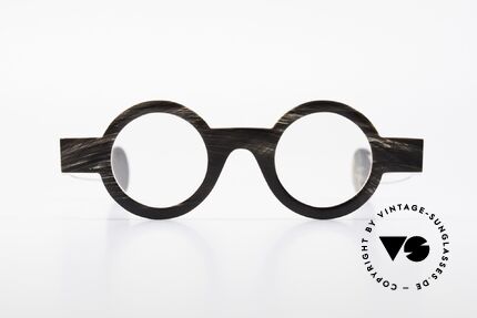 P. Klenk Bold 023 Horn Frame Twistable Temples, precious handmade rarity (made of genuine buffalo horn), Made for Men and Women