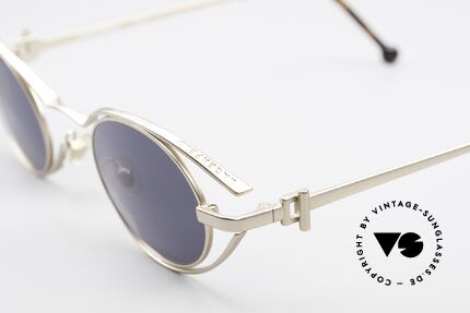 Karl Lagerfeld 4123 Oval 90's Designer Shades, subtle and intriguing frame details (check the photos), Made for Men and Women
