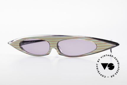 Alain Mikli 0104 / 215 Futuristic 1980's Sunglasses, rare, vintage designer sunglasses by Alain Mikli, Made for Women