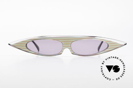 Alain Mikli 0104 / 215 Futuristic 1980's Sunglasses, futuristic HAUTE COUTURE sunglasses from 1984, Made for Women