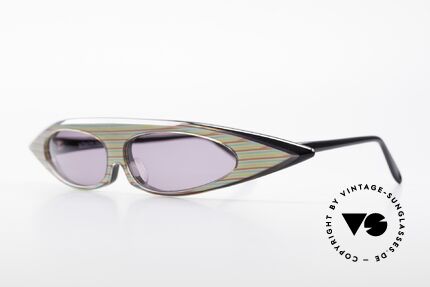 Alain Mikli 0104 / 215 Futuristic 1980's Sunglasses, a design classic; limited edition (museum piece), Made for Women