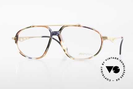 Alpina TFF461 90's Designer Eyeglasses Men, Alpina premium vintage eyeglasses from 1993/94, Made for Men