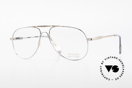 Alpina M1FT Vintage Aviator Titan Frame, true vintage 1990's designer eyeglasses by ALPINA, Made for Men