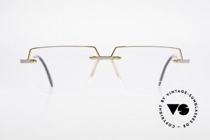 Cazal 742 Rimless Vintage Cazal Frame, interesting combination of lenses and frame, Made for Men