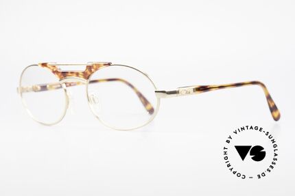 CAZAL Vintage Cazal 749 Gold Braun Oval Brille Brillengestell eyeglasses NOS 
