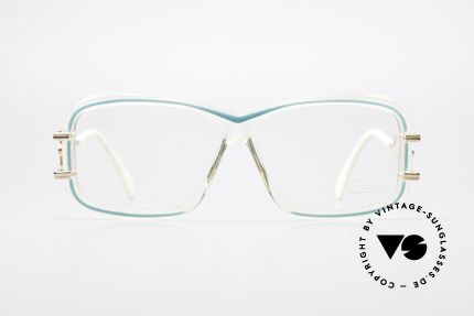 Cazal 173 Hip Hop Cazal 80's Glasses, clear synthetic frame with striking metal temples, Made for Women