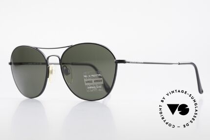 Giorgio Armani 646 Aviator Style Designer Shades, mineral lenses (100% UV) with the GA engraving, Made for Men