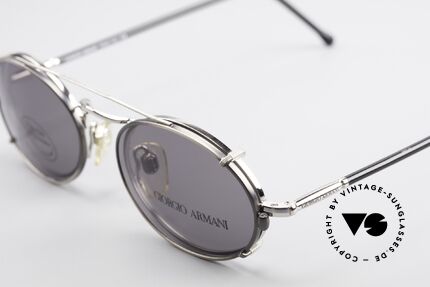 Giorgio Armani 240 Clip On Vintage Designer Frame, flexible spring hinges for an excellent wearing comfort, Made for Men and Women