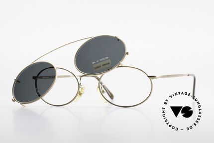 Giorgio Armani 131 Eyeglass-Frame With Sun Clip, the frame is made for prescription lenses, of course, Made for Men and Women