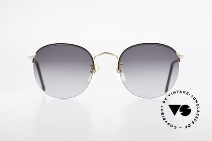 Giorgio Armani 142 Rimless Panto Sunglasses 80's, round 'panto design' with discreet elegant coloring, Made for Men