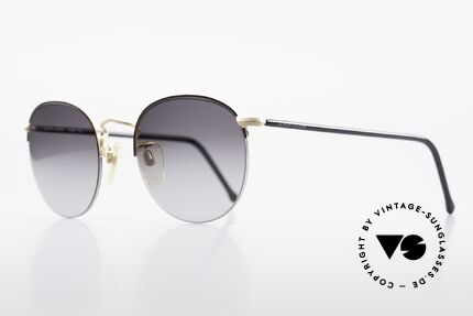 Giorgio Armani 142 Rimless Panto Sunglasses 80's, the lenses are fixed with a nylor thread at the frame, Made for Men