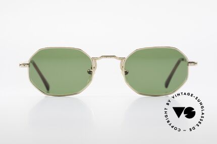 Giorgio Armani 151 Octagonal Vintage Sunglasses, octagonal metal frame, TOP quality, GOLD-plated, Made for Men and Women