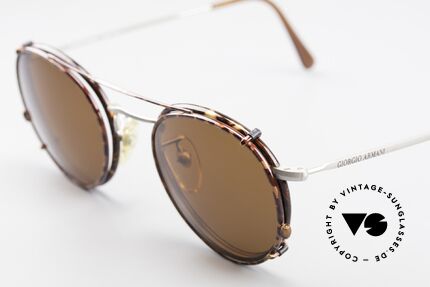Giorgio Armani 112 Clip On Panto Frame 80's, never worn (like all our rare vintage Armani glasses), Made for Men and Women