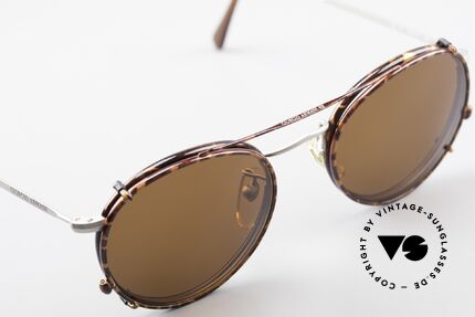 Giorgio Armani 112 Clip On Panto Frame 80's, NO RETRO EYEWEAR, but a 30 years old ORIGINAL!, Made for Men and Women