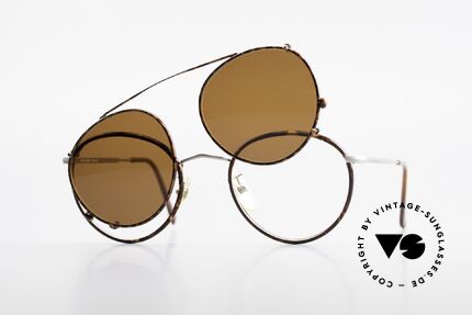 Giorgio Armani 112 Clip On Panto Frame 80's, the frame is made for prescription lenses, of course, Made for Men and Women