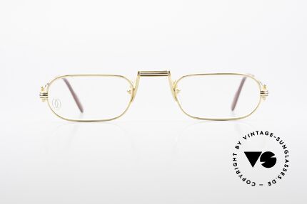 Cartier Demi Lune LC 80's Luxury Reading Glasses, mod. 'Demi Lune' was launched in 1987 and made till 1997, Made for Men and Women