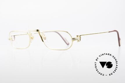 Cartier Demi Lune LC 80's Luxury Reading Glasses, this pair with Louis Cartier decor & 22ct gold-plated frame, Made for Men and Women