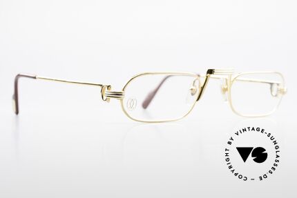 Cartier Demi Lune LC 80's Luxury Reading Glasses, classic edition in M size 50-24, 140 (best-selling version), Made for Men and Women