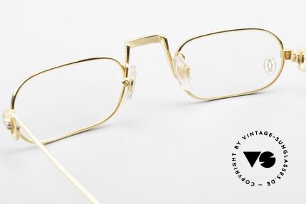 Cartier Demi Lune LC 80's Luxury Reading Glasses, unworn with orig. packing (hard to find in this condition), Made for Men and Women